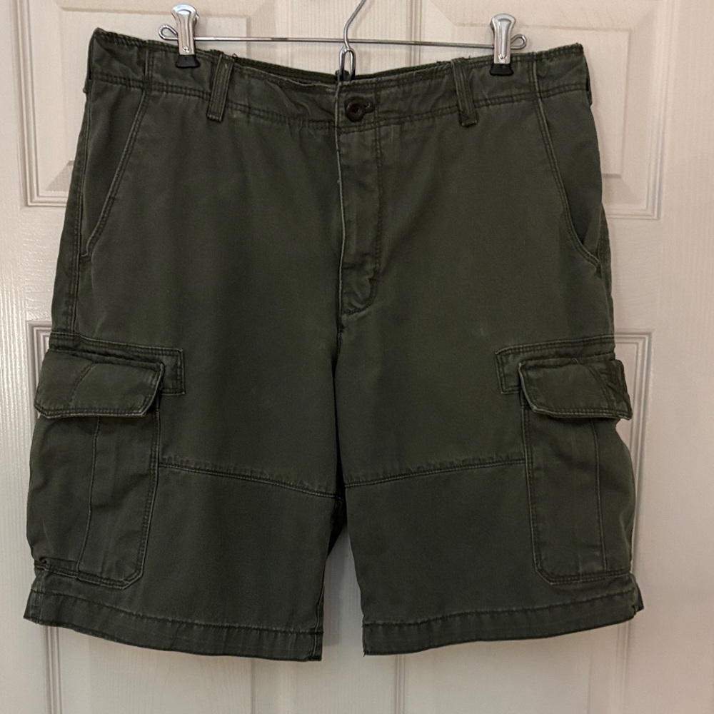 Timberland Olive Cargo Shorts for Men